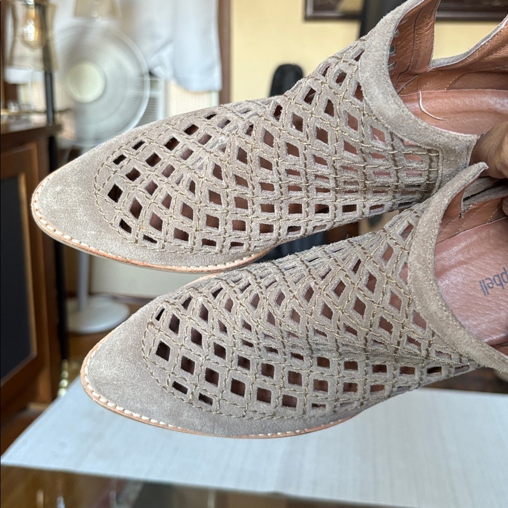 Jeffrey Campbell Taupe Cutout Ankle Boots - Picture 7 of 9